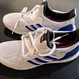 Adidas Ultraboost White with Blue Stripes